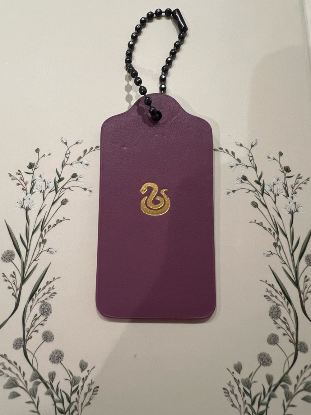 NEW Coach Lilac Purple Year of the Snake Zodiac Leather Hangtag - Asia Exclusive
